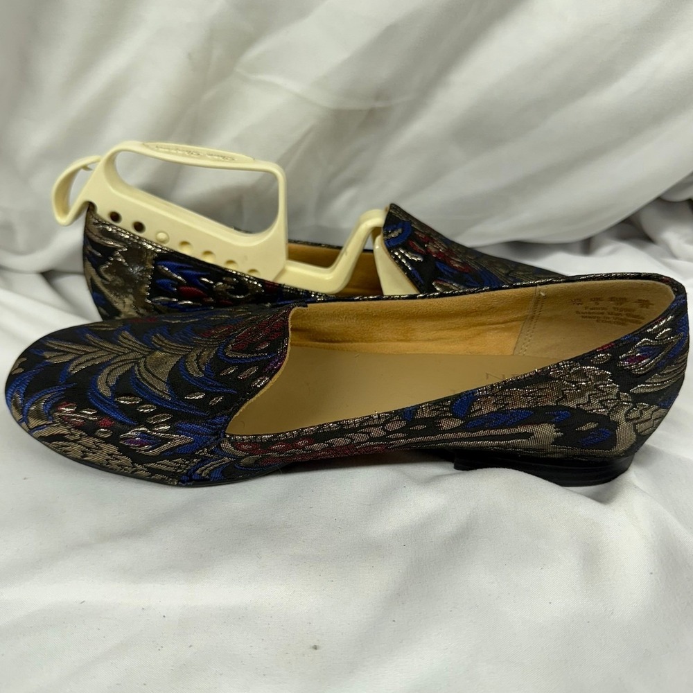 Naturalizer Emiline Womens Comfortable Fashion Flat Loafer Shoes - Black Multi - Picture 9 of 10
